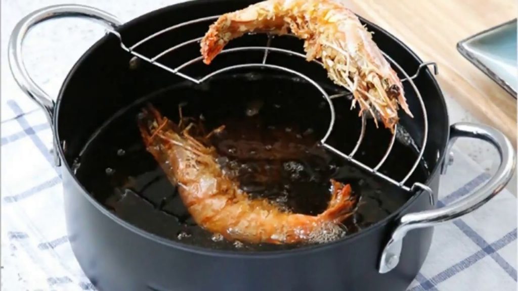 Tempura Frying Pot Japanese Style Deep Fryer Convenient Frying Pots