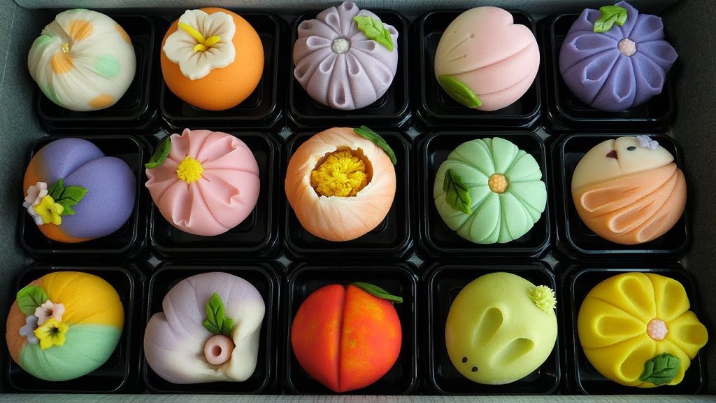 정교한 기술, 수제 화과자 / traditional japanese sweets, flower cake korean